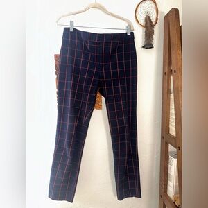 Lauren Ralph Lauren Navy and Red Plaid Trousers